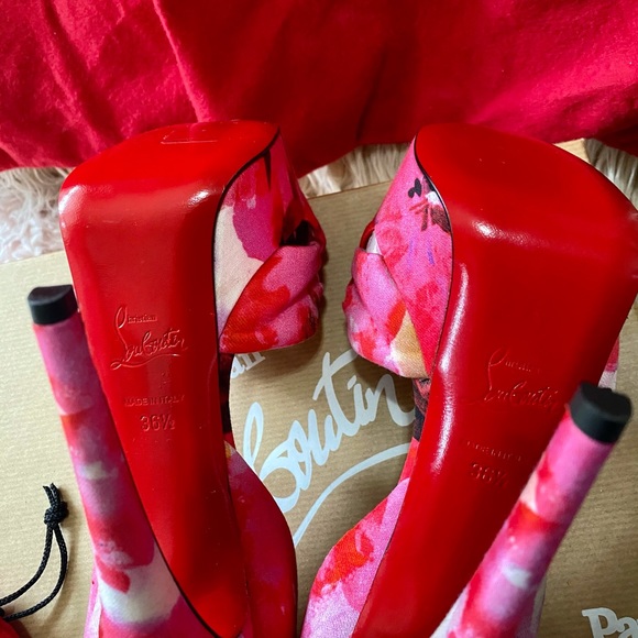 CHRISTIAN LOUBOUTIN Pink Popi Fabric Volpi - Picture 11 of 14